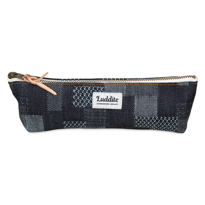 Luddite Boat Pen Case - Patchwork日本Luddite船型帆布笔袋 织补风格