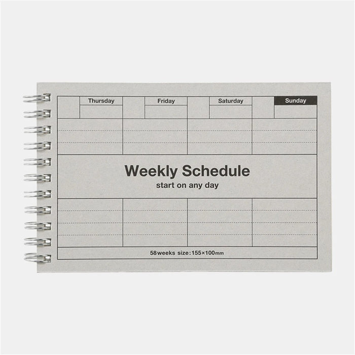 Mark’s Dayfree Weekly Schedule - Grey 日本Mark’s无日期周计划手帐 灰色