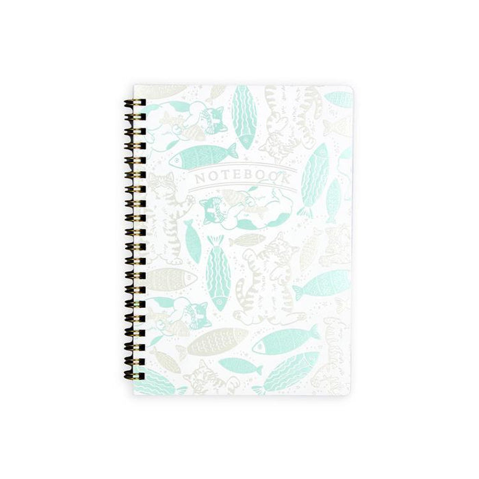 ROKKAKU X 365Cat.Art Collection Spiral Bound Notebook B6 - Fish日本ROKKAKU联名365Cat.Art线圈笔记本 B6 猫与鱼