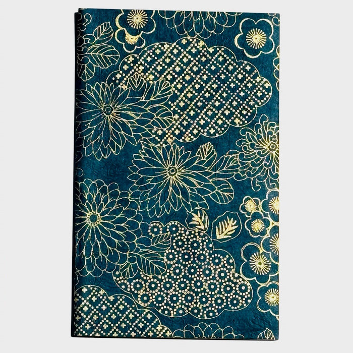 Japanese Garden Journal - Gold/Dark Teal 日式庭院主题手账本 金色 / 深青绿色