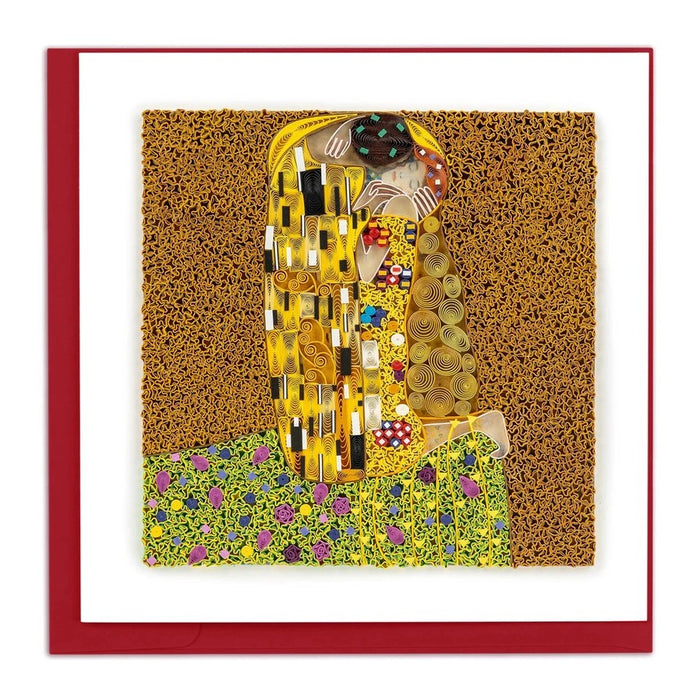 Quilled Artist Series - The Kiss, Klimt Greeting Card 衍纸艺术系列 —— 克里姆特《吻》 贺卡