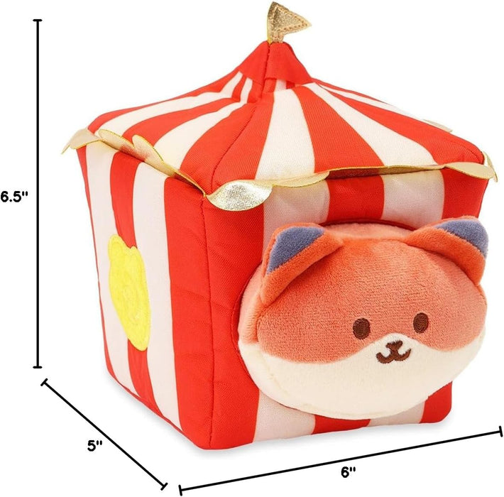 Anirollz Circus Tent Foxiroll Outfitz Plush – Removable Tent Costume Fox Plush, Soft Stuffed Animal Toy. Anirollz马戏团帐篷系列狐狸玩偶服饰套装——可拆帐篷造型服饰狐狸毛绒公仔，柔软毛绒玩具