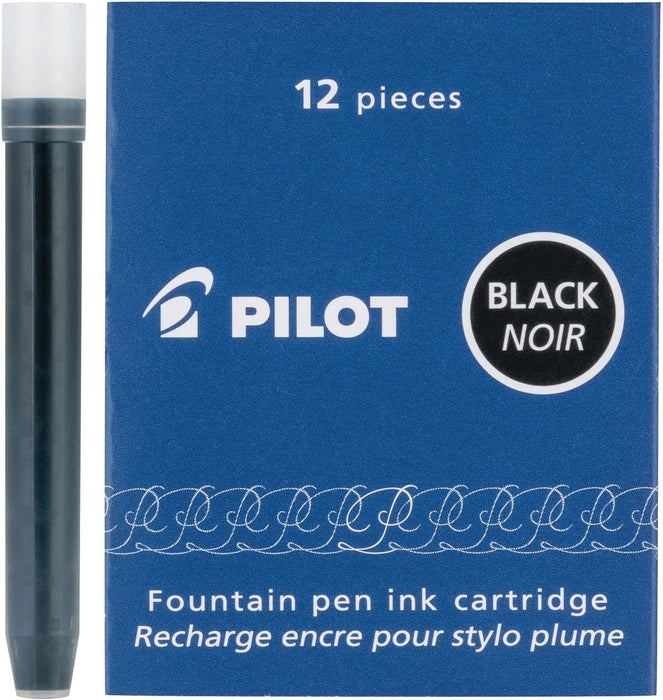 Pilot Namiki lc100 Fountain Pen Ink Cartridges, 12 Pack, Black 百乐并木 LC100 钢笔墨囊，12 支装，黑色