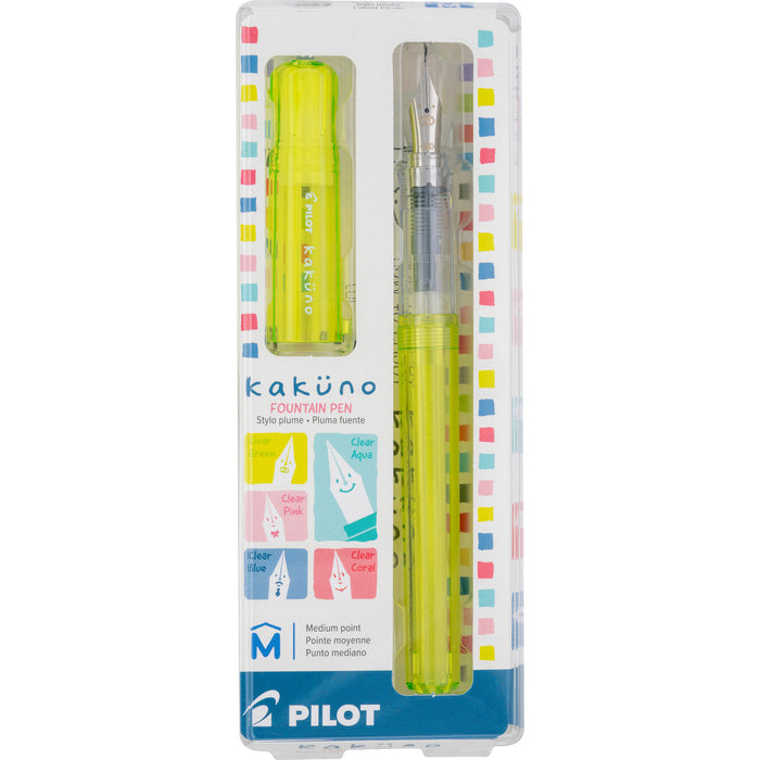 Pilot Kakuno Fountain Pen, Translucent Green Barrel, Medium Nib 百乐笑脸钢笔，透明绿笔杆，中字笔尖