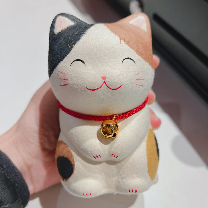 Cat Figurine Bowing Cat 6-827A招财猫摆件