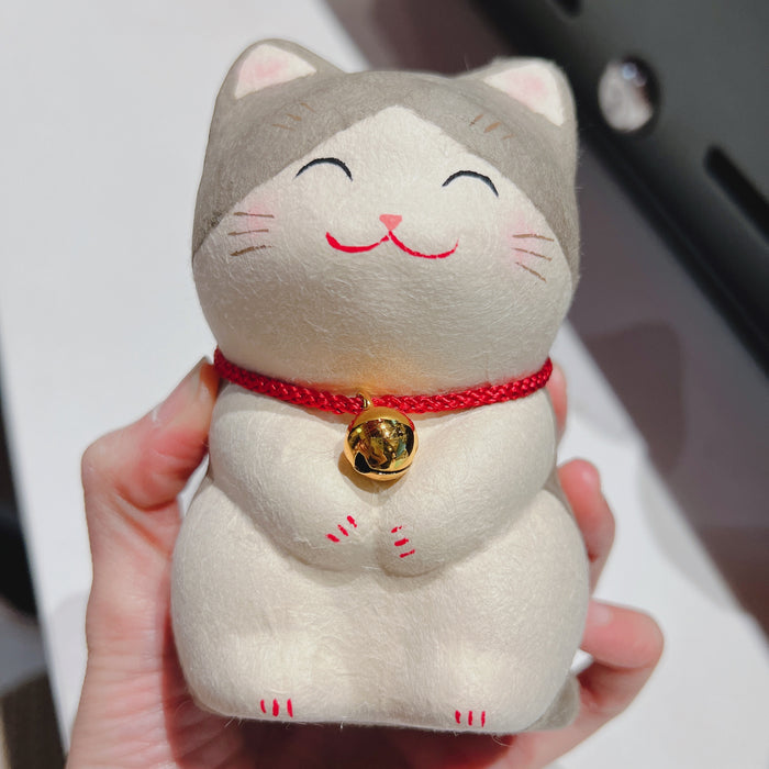 Cat Figurine Bowing Cat 6-827C招财猫摆件