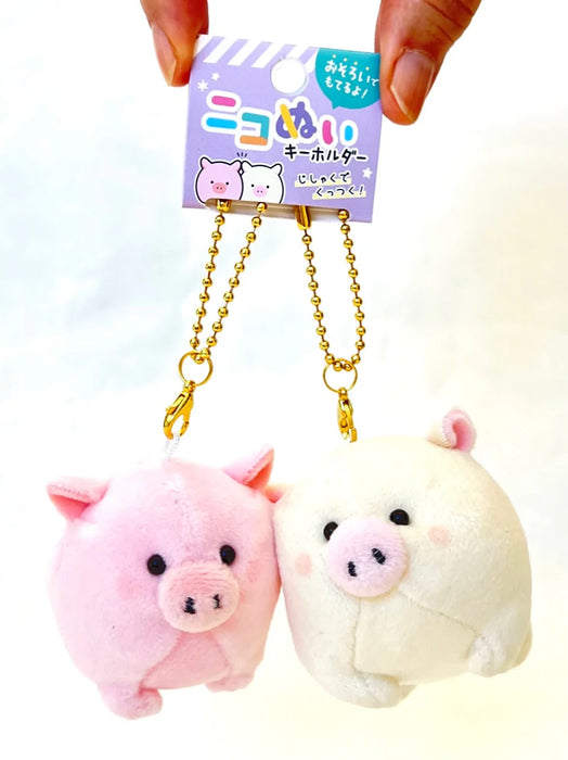CRUX PIG BUDDIES PLUSH CHARMS 日本CRUX猪猪伙伴毛绒玩具挂饰 2个装