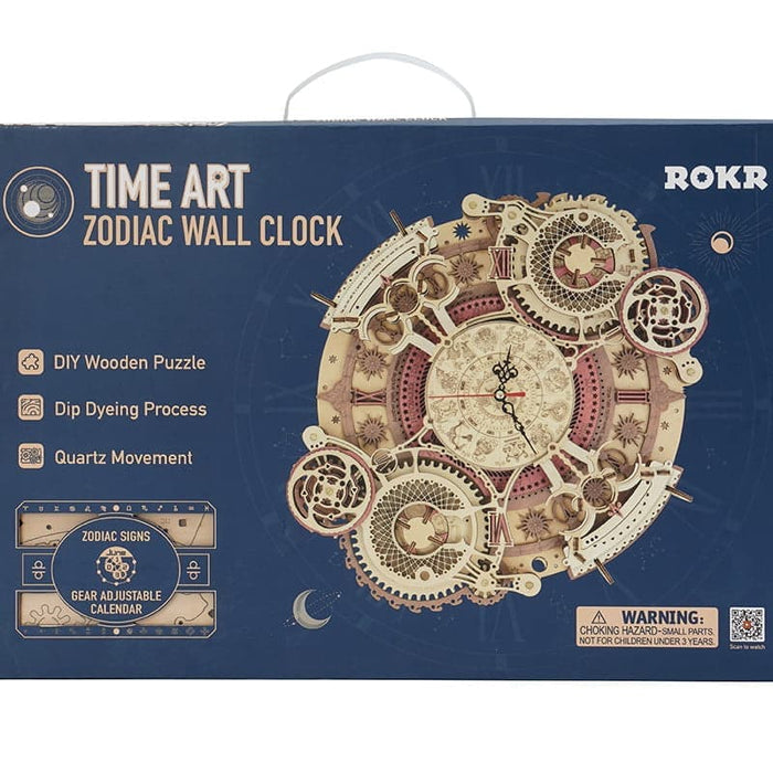 ROKR Zodiac Wall Clock LC601 3D Wooden Puzzle 若客DIY手工拼装模型 LC601 星空之轮
