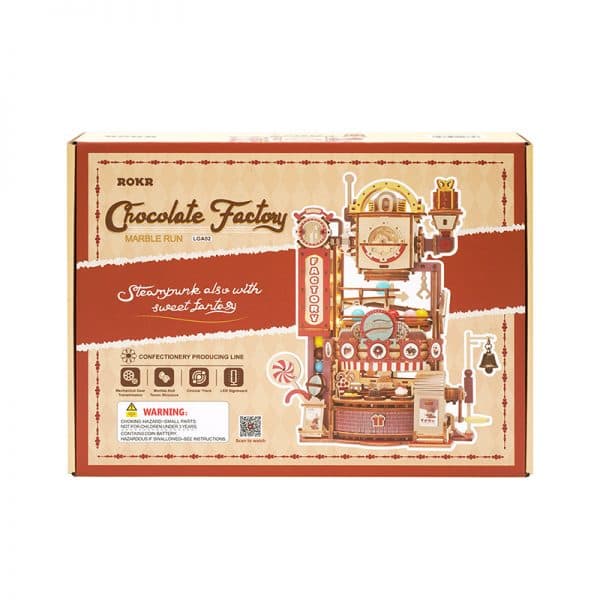 ROKR Chocolate Factory Marble Run LGA02 若客DIY手工拼装模型 巧克力工厂弹珠台
