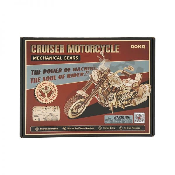 ROKR Cruiser Motorcycle LK504 3D Wooden Puzzle 若客DIY手工拼装模型 LK504 巡航摩托车