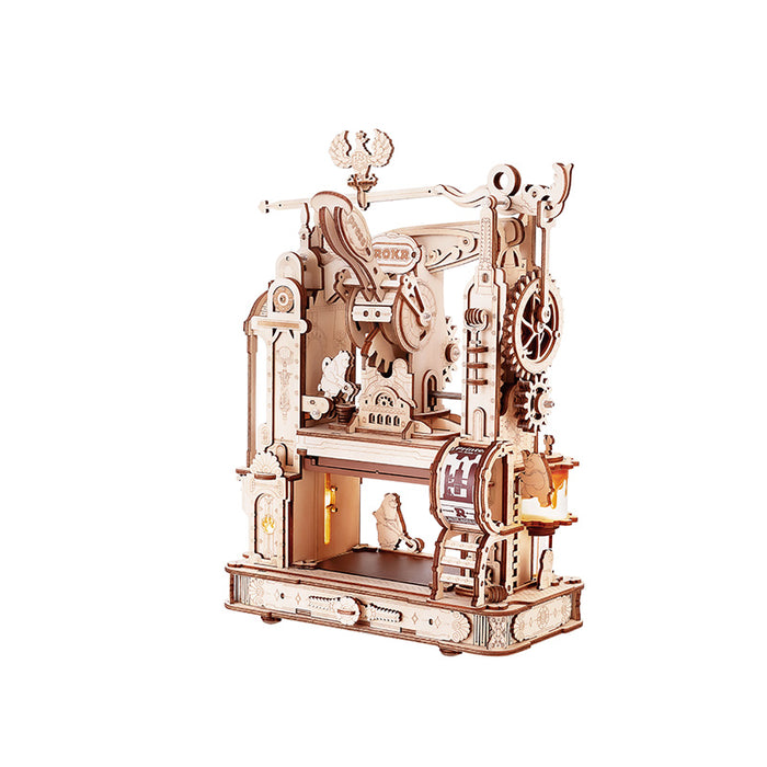 ROKR Classic Printing Press Mechanical 3D Wooden Puzzle LK602 若客DIY手工拼装模型 印画工坊