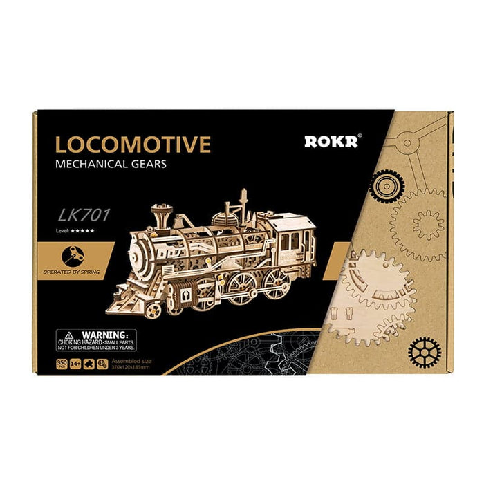 ROKR Locomotive LK701 3D Wooden Puzzle 若客DIY手工拼装模型 LK701 火车头