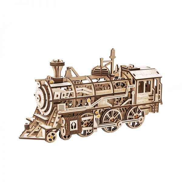 ROKR Locomotive LK701 3D Wooden Puzzle 若客DIY手工拼装模型 LK701 火车头