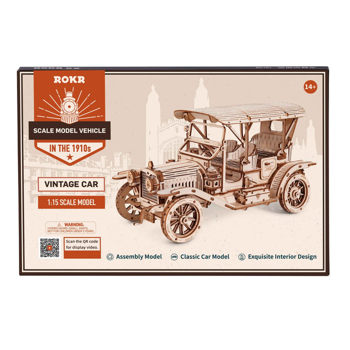 ROKR Vintage Car 3D Wooden Puzzle MC801 若客木质3D立体拼图 老爷车