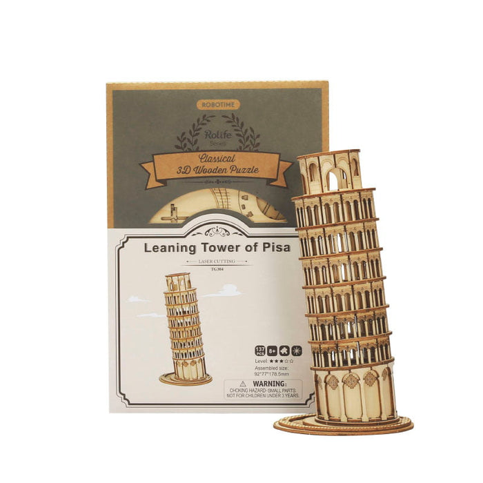 ROLIFE Leaning Tower of Pisa TG304 3D Wooden Puzzle 若来DIY手工拼装模型 TG304 比萨斜塔