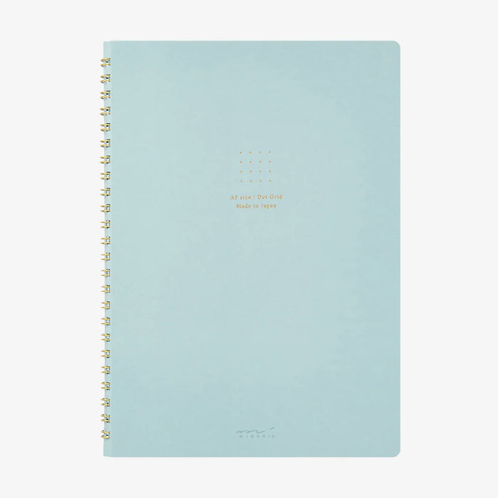 Midori Soft Color Notebook - A5 - Dot Grid - Blue日本MIDORI软皮记事本A5 蓝色