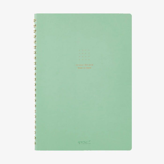 Midori Soft Color Notebook - A5 - Dot Grid - Green日本MIDORI软皮记事本A5 绿色