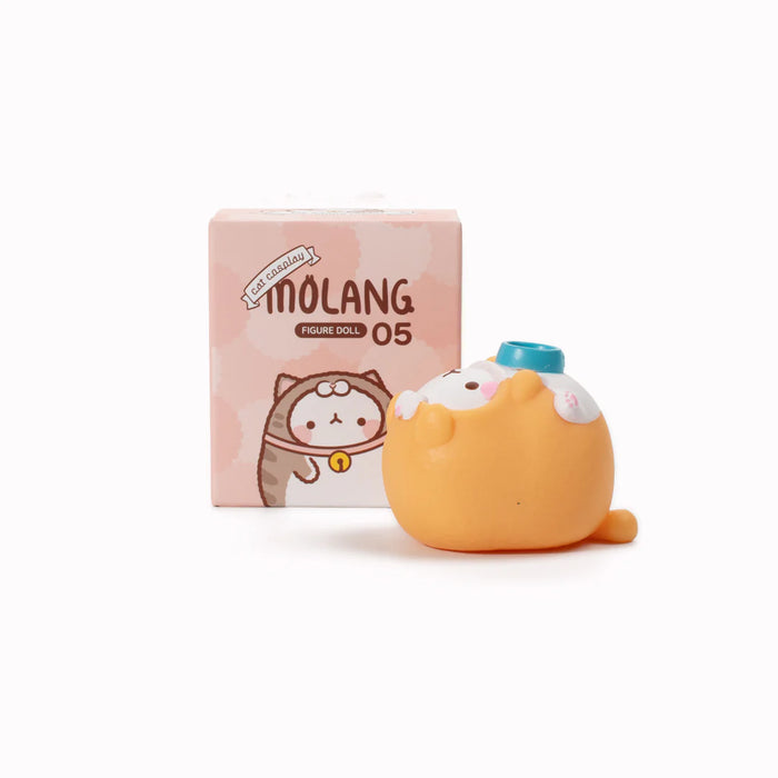 Molang Lazy Cat Costume Vinyl Collectible Figurine Blindbox Molang懒猫装扮款软胶收藏手办盲盒
