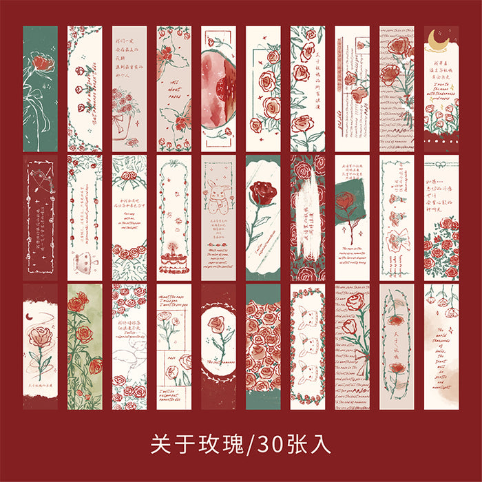 MR.PAPER Rose Universe Bookmarks 30pcs纸先生玫瑰宇宙盒装书签 30枚