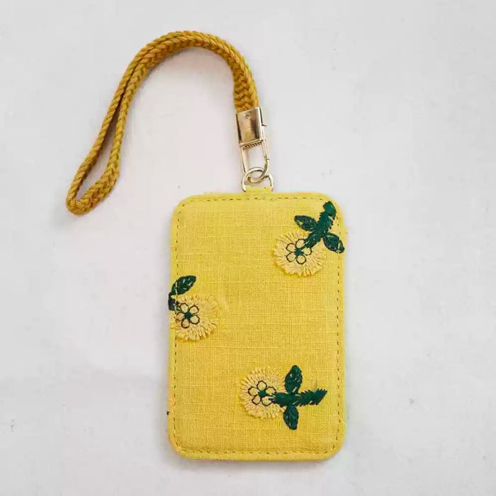 TIME AND PLACE Fabric Card Holder - Yellow Sunflowers 此时此地 布艺卡套 黄色向日葵