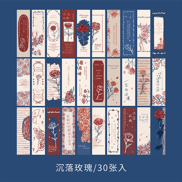 MR.PAPER Rose Universe Bookmarks 30pcs纸先生玫瑰宇宙盒装书签 30枚