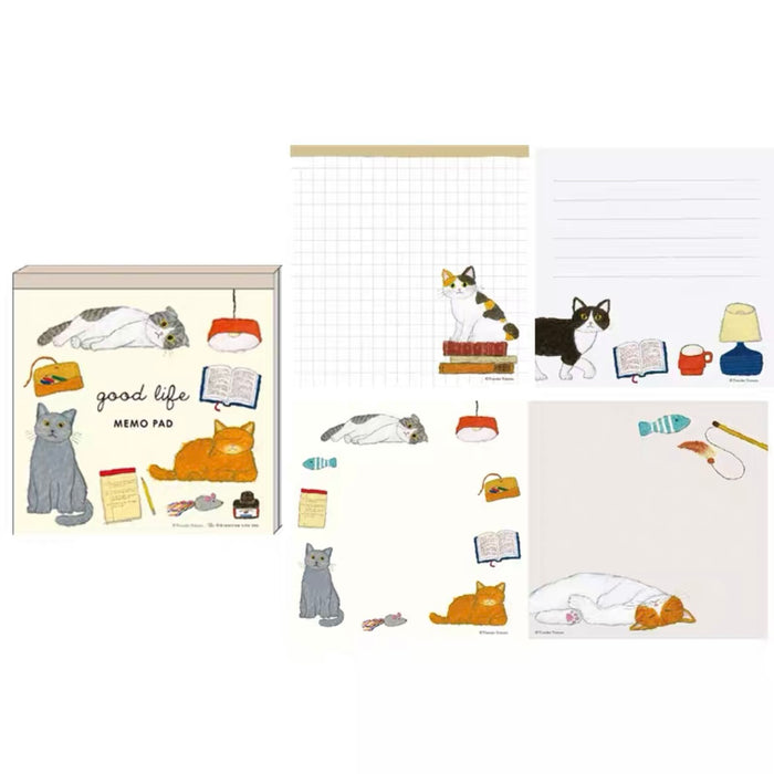 ‌Square notepad 日本Greeting Life治愈插画方形便签本 米津祐介的猫