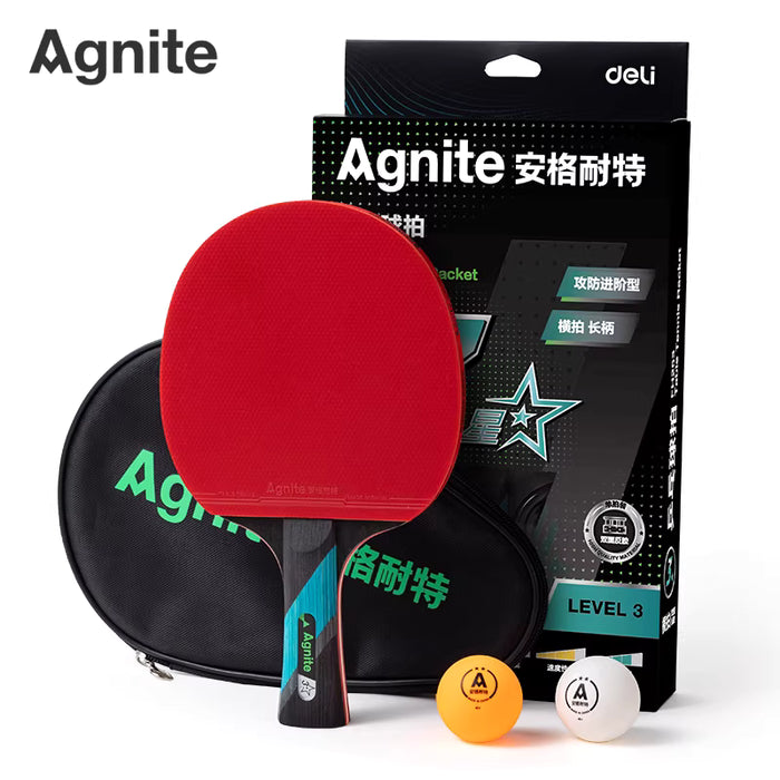 AGNITE FH253 Table Tennis Racket - Level 3 安格耐特FH253三星级乒乓球拍