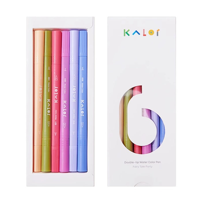 KALOR Double-tip Water Color Pen - Fairy Tale Party 绮采双头水彩笔 童话派对