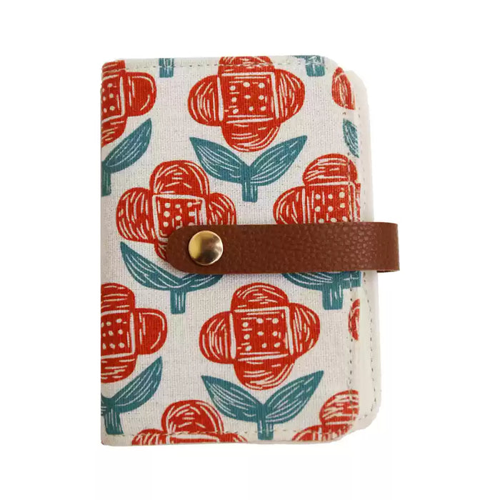 TIME AND PLACE Fabric Multislot Card Holder - Red Flower 此时此地 布艺收纳多卡位卡套 小红花