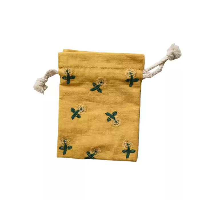 TIME AND PLACE Drawstring Bag - Yellow Sunflower 此时此地束口袋 黄色向日葵