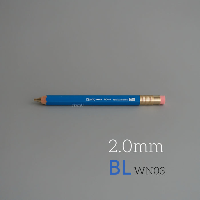 OHTO SHARP WN03 Mechanical Pencil 2.0mm Blue日本乐多SHARP WN03粗木杆自动铅笔 2.0mm蓝色