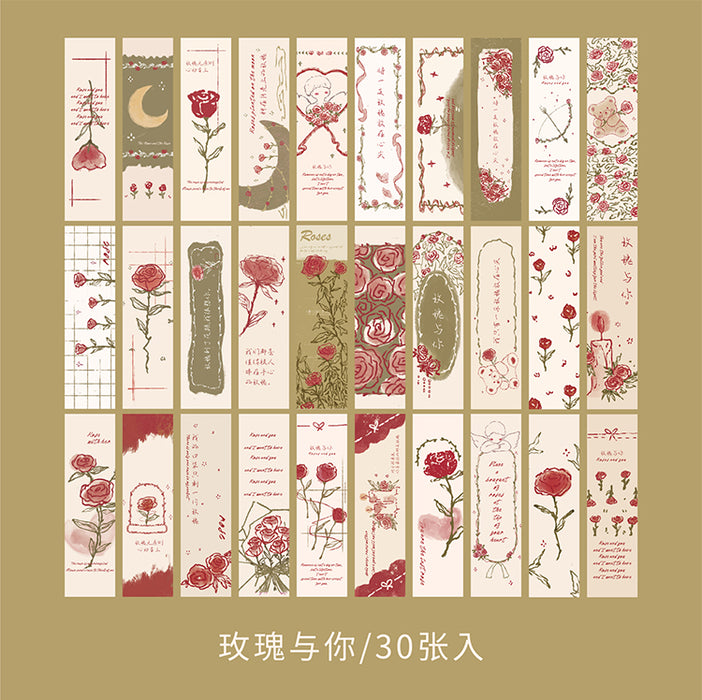 MR.PAPER Rose Universe Bookmarks 30pcs纸先生玫瑰宇宙盒装书签 30枚