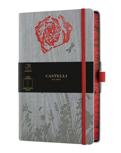 Castelli Milano Foresta Collection Notebook - Rose,Plain,13x21cm 意大利Castelli米兰森林系列笔记本 - 玫瑰 空白 13x21cm