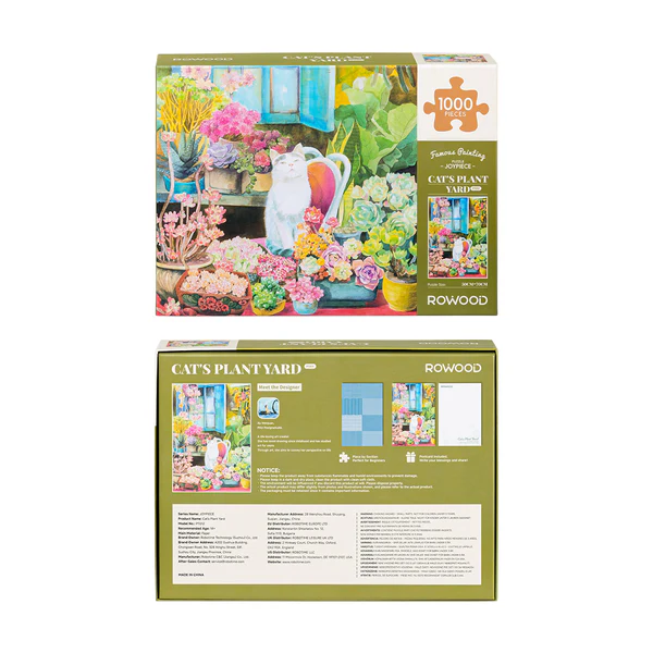 Rowood Cat’s Plant Yard 1000 Piece Jigsaw Puzzle PT012 若物拼图 慵懒小院