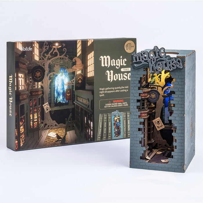 ROLIFE Magic House TGB01 3D Wooden Puzzle 若来DIY手工拼装模型立体创意书立 TGB01 魔法暗巷