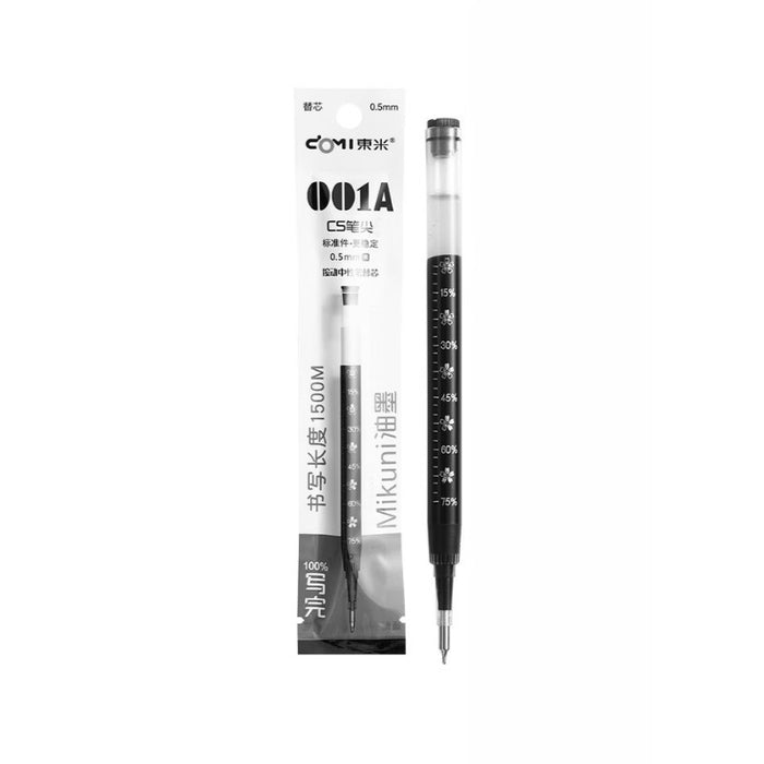 DOMI Gel Pen Refill 0.5mm Black 东米 001A按动笔替芯 0.5黑色