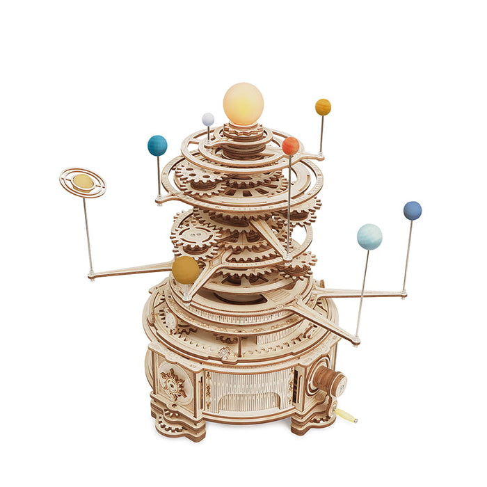 ROKR Solar System-Planetary Orbits ST001 3D Wooden Puzzle 若客DIY手工拼装模型 ST001 太阳系星轨
