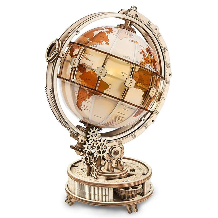 ROKR Luminous Globe ST003 3D Wooden Puzzle 若客DIY手工拼装模型3D立体小夜灯 地球仪