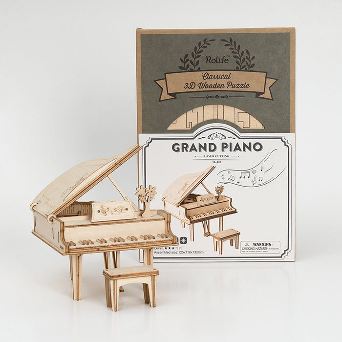 ROLIFE Grand Paino TG402 3D Wooden Puzzle 若来DIY手工拼装模型 TG402 三角钢琴