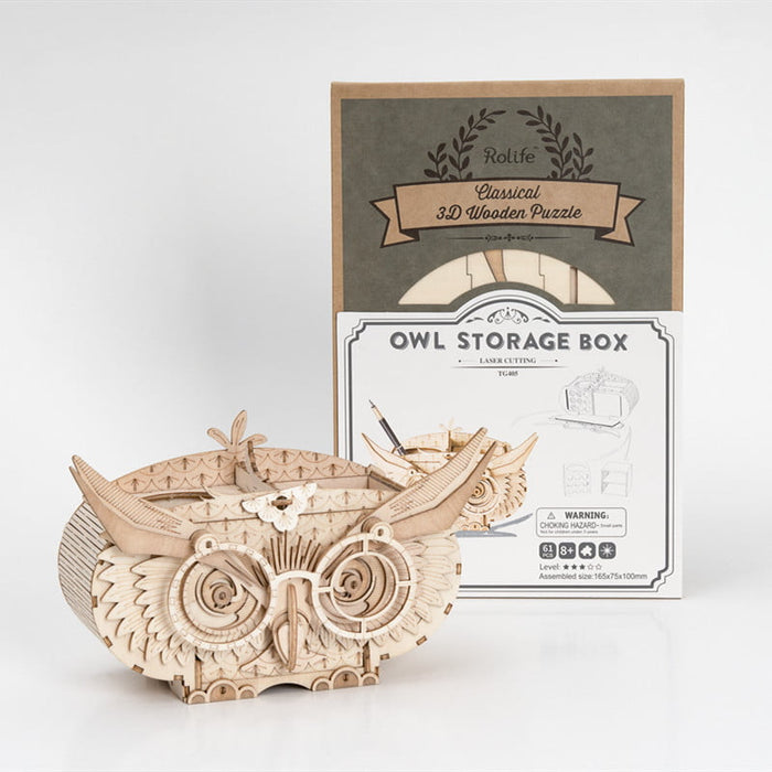 ROLIFE Owl Storage Box TG405 若来DIY手工拼装模型 猫头鹰储物盒