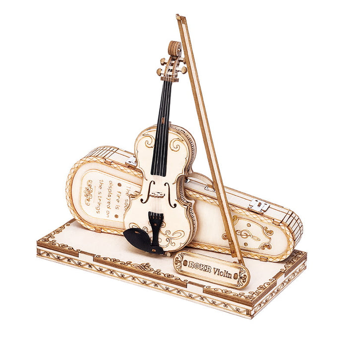ROKR Violin Capriccio TG604K 3D Wooden Puzzle 若客DIY手工拼装模型 TG604K 随想·小提琴