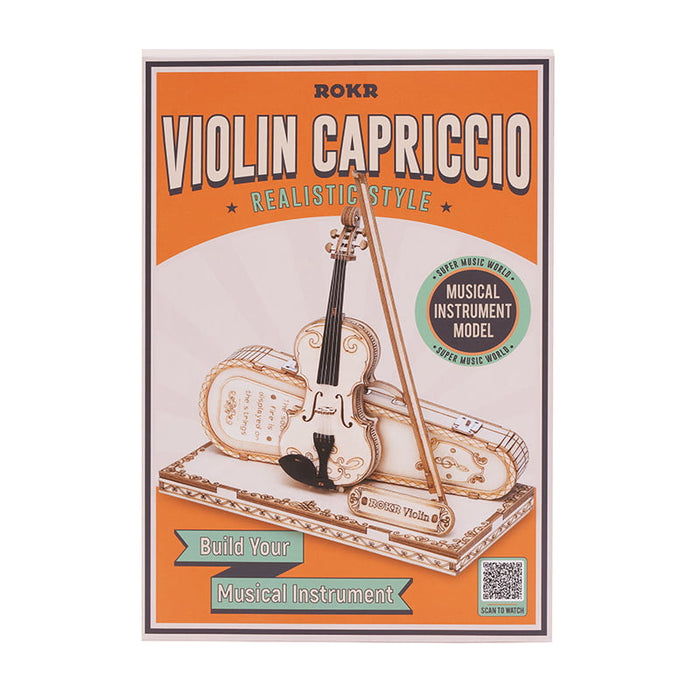 ROKR Violin Capriccio TG604K 3D Wooden Puzzle 若客DIY手工拼装模型 TG604K 随想·小提琴
