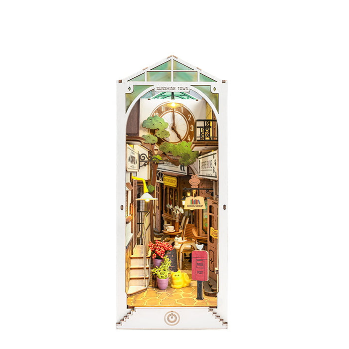 ROLIFE Sunshine Town Book Nook TGB02 3D Wooden Puzzle 若来DIY手工拼装模型立体创意书立 TGB02 日落小巷