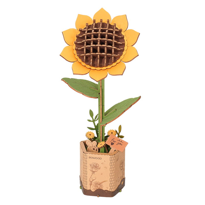 ROWOOD Sunflower TW011 3D Wooden Puzzle 若物DIY手工拼装模型 TW011 向日葵
