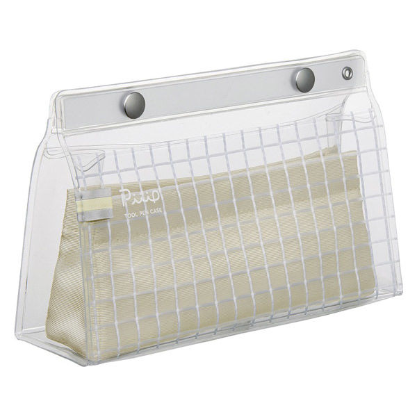 Kokuyo Piiip Tool Pencil Case - Beige 日本KOKUYO国誉Piiip透明磁吸笔袋 米色