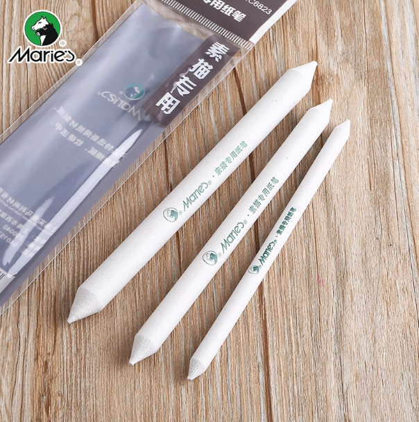 Marie's No.C6823 Sketching Tortillon 3pcs Set 马利C6823素描专用纸笔3支装