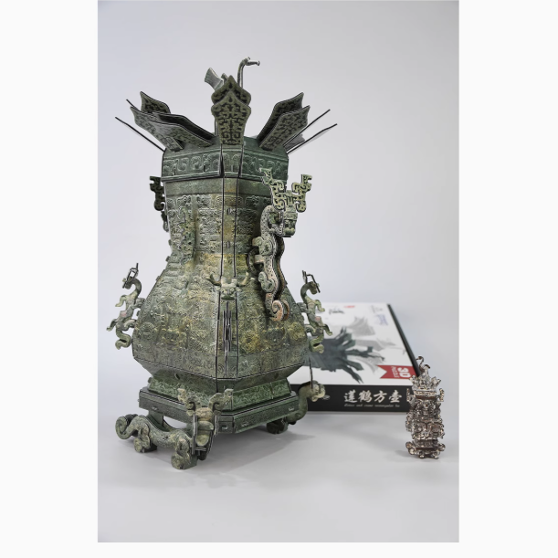 3D Puzzle of Lotus and Crane Rectangular Hu 莲鹤方壶3D立体拼图