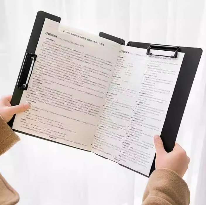 Morandi Color Clipboard - A4 Black Double Clip 三年二班莫兰迪色系板夹 A4 黑色 双夹