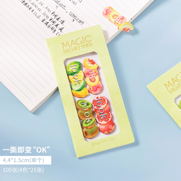 Magic Memo Stickers 可撕变签贴 水果系列