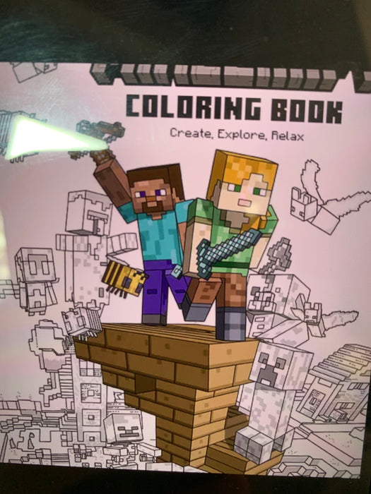the official minrcraft coloring book